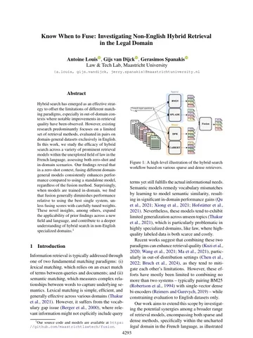 Preview of Know When to Fuse: Investigating Non-English Hybrid Retrieval in the Legal Domain