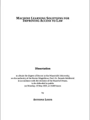 Preview of Machine Learning Solutions for Improving Access to Law